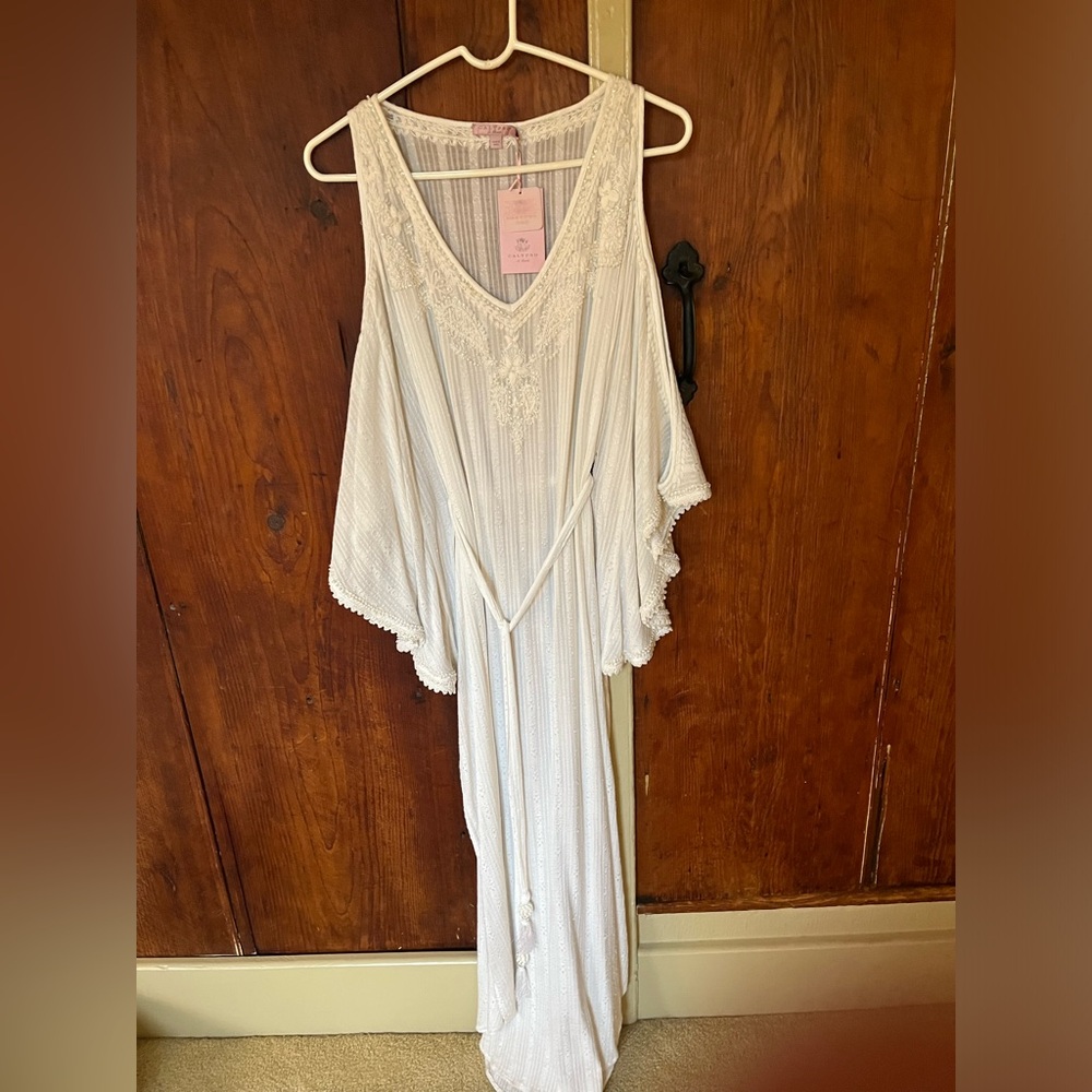 Rare Calypso white full length caftan.